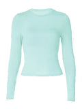 Solid Color Long Sleeve Top- Outfit