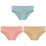 3PCS/Set Women's Panties Cotton Underwear Solid Color Briefs Girls Low-Rise Soft Panty Women Underpants Female