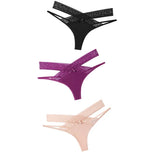 Set Women Sexy Lace Panties Transparent Low-waist Underpant Hollow Out Thong Female Seamless G-string Underwear