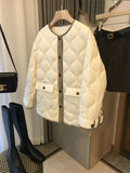 2022 New Loose Long Sleeve Cotton Coats Fashion Casual Button Pocket Winter Jacket Women Basic Light Warm Female
