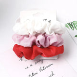Set Scrunchies Hair Ring Candy Color Hair Ties Rope Autumn Winter Women Ponytail Hair Accessories 4-6Pcs Girls Hairbands