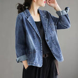 Zingj Blazer Female Autumn 2024 The New Art Retro Jacket Korean Version Loose Casual Coat Ins Tide-Outfit
