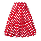 Summer Rockabilly Skirt Vintage 50s Floral High Waist Retro Hepburn Swing Cotton Women Clothing 60s Midi Casual