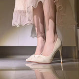 Skirts Of High-End Temperament Ladies High Heels 2025 Net Red New Pointed Light Soft Soles Do Not Tired Singles