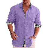 Zingj Men's Shirt Long Sleeves Fall 2023 Casual Men's Cotton And Linen Shirt Men's Shirt