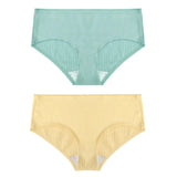 2PCS/Set Women's Panties Cotton Underwear Seamless Plus Size Briefs Low-Rise Soft Panty Women Underpants Female