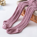 0 to 12 Yrs Combed Cotton Children's Tights Cable Knitted Girls Pantyhose High Quality Warm Tights Baby Girls