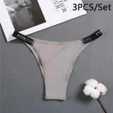 Panties Cotton Briefs Female Underpants Sexy Thong Pantys Underwear Solid Color Intimates Lingerie For Women