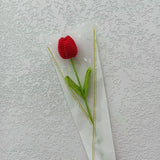 Zingj Woven Rabbit Head Sunflower Sunflower Wool Knitting Flowers Send Bestie Imitation Bouquet Finished