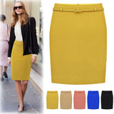 Work Wear 2019 Fashion Women Skirts Long Mid-calf Length High Waist Pencil Formal Woman Skirt S - XXL Office Lady