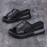Zingj Platform Heel Sandals Women Wear 2023 After Empty A Word Buckle Sandals Large Size High Heel Sandals Women- Outfit