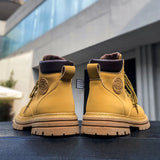 Zingj Yellow Boots 2023 Spring & Autumn British High Gang Couples Boots Desert Work Dress Short Boots Locomotive Martens