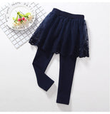 Cotton Baby Girls Leggings Lace Princess Skirt-pants Spring Autumn Children Slim Skirt Trousers for 2-6 Years Kids