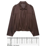 Spring Pilot Jacket Bat Sleeve Zipper Loose Tuffen Jacket Women's Casual