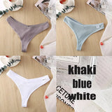 8 Colors Women's Thong G-String Cotton Thongs Women's Panties Sexy V Waist Female Underpants Pantys Lingerie
