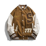 American Y2K vintage streetwear letters flocking embroidery high quality baseball uniform jackets for women winter