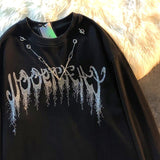hot drill street hip-hop clothing chain pullover O-neck sweater womens 2022 spring design sense sweatshirts vintage