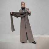 Zingj 2024 New Street Hipster Scarf Shawl Design Sense Long Slim Long Suit Jacket