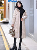 2022 New Parkas Women Winter Jacket Snow Wear Long Coat Hooded Warm Parka Female Hooded Cotton Padded Jackets