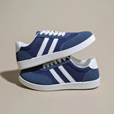 Derain Shoes Women's New Autumn 2025 New Striped Thick-Soled Shoes Women's Low-Top Casual