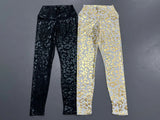 Bronzing Leopard Print Sporty Leggings Woman High Waist Gym Fitness Tights Ladies Sport Pants Plus Size Sportswear
