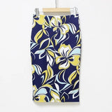 Waist Floral Print Skirts Vintage Elegant Office Lady Bodycon Skirt 2019 Women Summer Pencil Skirt Korean