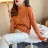 Zingj Milk Sweater Women Wear Semi-High Collar Knitted Bottomed Sweater In Autumn And Winter, A New 2023 Soft Top