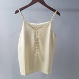 Sale Summer Women Tank Top Buttons Sexy Poleras Mujer Women Base Tops Tanks