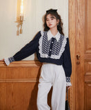 Vintage Korean Blouse Long Sleeve Ruffle Button Up Collar Shirt Loose Ladies Tops Femme Fall 2020 Women