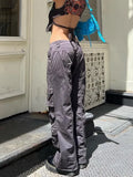 Cargo Pants Baggy Jeans Women Fashion 90s Pockets Wide Leg High Waist Straight Y2k Vintage Denim Trousers Overalls