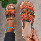 Asia's New Bohemian Tuple Flat Bottom Slippers Women Wear Celebrities Soft Bottom Beach Cold
