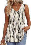New Women's Vest Flowing Lotus Leaf Side Top Women's Elegant Sleeveless V-Neck Doll