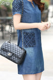 Denim Dress New Spring Summer Fashion Hot Quality Casual Loose Jean Dress Lady Casual Slim Short Sleeve Dresses