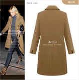And Winter Wool Jacket Womens Clothing Medium Length Woolen Coats Slim Wild Elegant Female Korean Outerwear S-5XL