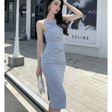 Sexy New Bodycon Midi Dress For Women Club Midi Elegant Tank Party Prom