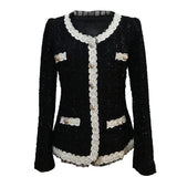 Blazers Feminino 2019 Autumn Paillette Lady Jackets and Coats Blaser Femme Chaqueta Mujer Jaqueta Feminina Black