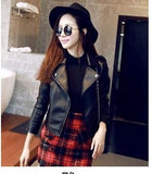 Jacket 2021 Spring Autumn Pink Pu Leather Coat Biker Bomber Jacket Motorcycle Faux Leather Outerwear Casual Black