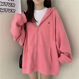 Short Hoodie Women 2022 Spring Autumn Student New Trendy Cool Net Red Fried Street V Neck Love Print Design Top