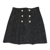 A-Word Bleed Dress Woman 2022 Winter New Korean Version Of The Splicing Double Buckle Pressure Folding Anti-Light Skirt