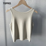 2021 Women Sleeveless Knitted Tube Tops Female Tank Tops Korean Chic Ladies Crop