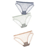 Women Sexy Panties Lace Underpants Low-waist Panties Mesh See Through Perspective Briefs Female Fashion Underwear