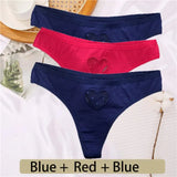 Cotton G-String Seamless Thong Women Transparent Heart Low Waist Panties Ladies Underwear Panty Comfortable