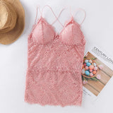 Hollow Out Bralette Solid Beauty Back Lace Underwear Sexy Vest Female Add pad Wireless Bra Seamless Lingerie