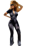 Women 2 Piece Set Elegant Solid Button Short Sleeve Shirts High Waist Flare Pants 2022 Summer Work Office Lady