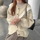 Zingj Autumn And Winter On The New Sweet Wind Knitting Sweater Coat Loose Small Pure And Fresh Atmosphere Sense Temperament Women's Cardigan Fashion-Outfit
