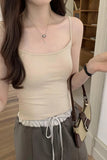 Color Sexy Suspenders Vest Girls Summer 2024 New Slim, Slim, Spicy Girls Wear Short Tops With Inner