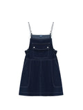 Vintage Denim Spaghetti Strap Mini Dress Streetwear Harajuku Sleeveless High Waist Female Party Club Kawaii A-line