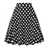 Women Pleated Office Midi Skirts A Line Steampunk Gothic Female 50s 60s Ladies High Waist Retro Swing Jurken