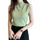 Zingj New Summer Bottom Sweater Xia Slim, Thin Sweater, Sleeveless Knitted Sweater, Put On A