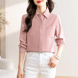 Korean Version Add Thick Grinding Hair Loose Show Thin Long Sleeve Shirt Female Autumn Winter New Can Wear Lapel Fashion Temperament Jacket-Outfit